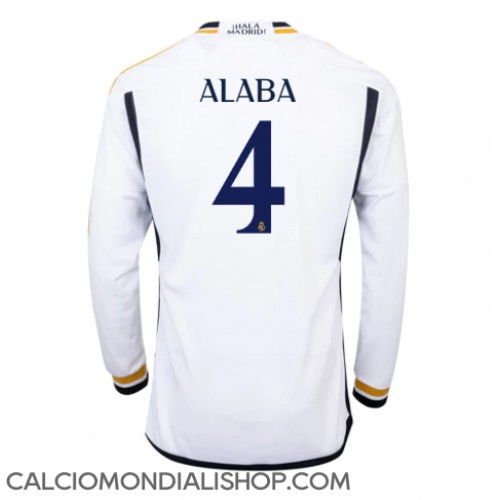 Maglie da calcio Real Madrid David Alaba #4 Prima Maglia 2023-24 Manica Lunga